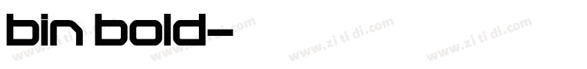 bin bold字体转换